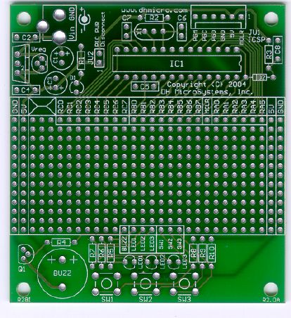 Rapid28i PIC prototyping board